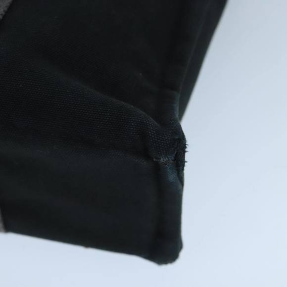 HERMES Fourre Tout PM Hand Bag Canvas Black Gray Silver Auth ti2255 - Picture 8 of 16